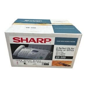 Sharp UX-300 Plain Paper Facsimile Fax Machine Complete Fax Copier Phone